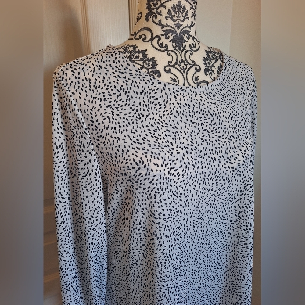 George size large white and black spotted dress - Picture 5 of 6